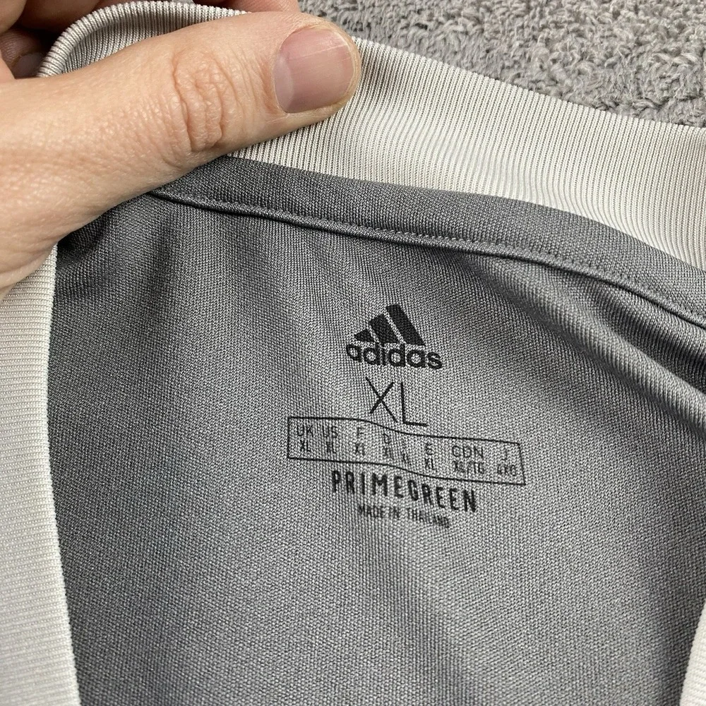 Adidas‎ Primegreen Training Jersey Mens XL Gray Short Sleeve Placer United